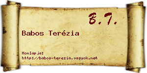 Babos Terézia névjegykártya