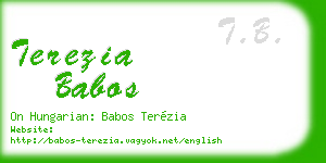 terezia babos business card