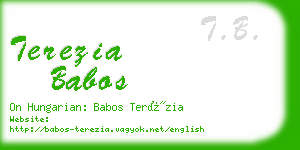 terezia babos business card